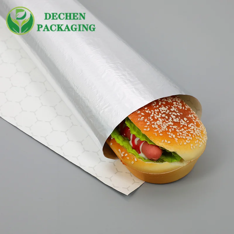 Embalaje de perrito caliente de lámina embalaje de sándwich de lámina térmica